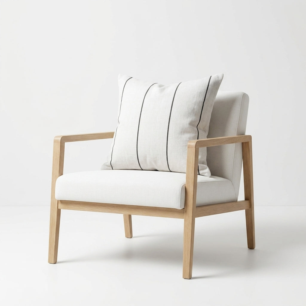 Almohadon Blanco Rayado 30x30