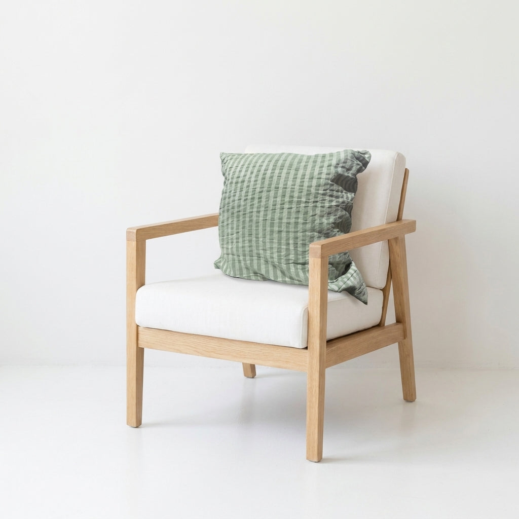 Almohadon Verde Rayas 40x40