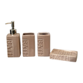 Set baño 4 piezas salmón