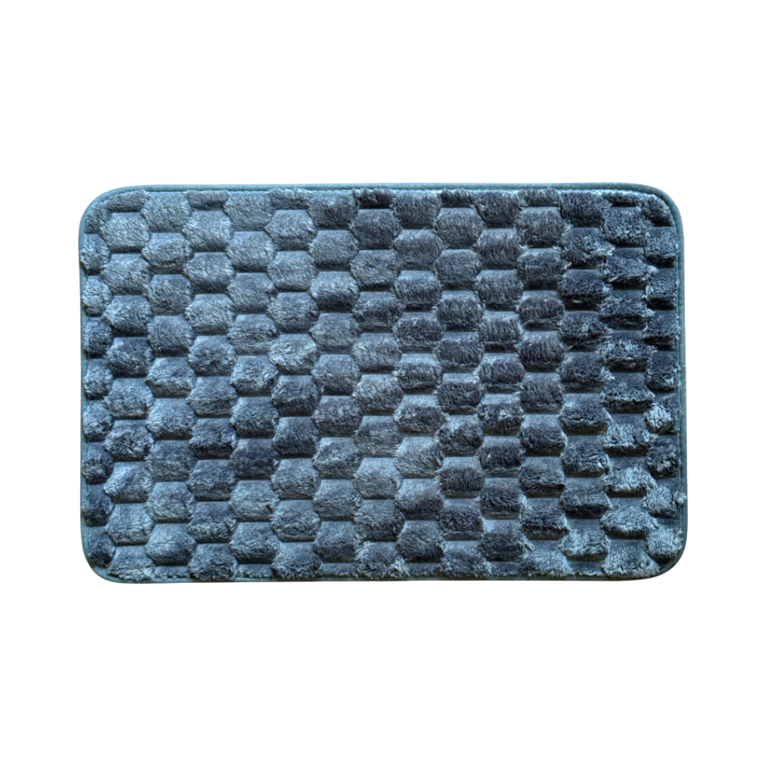 Alfombra baño azul