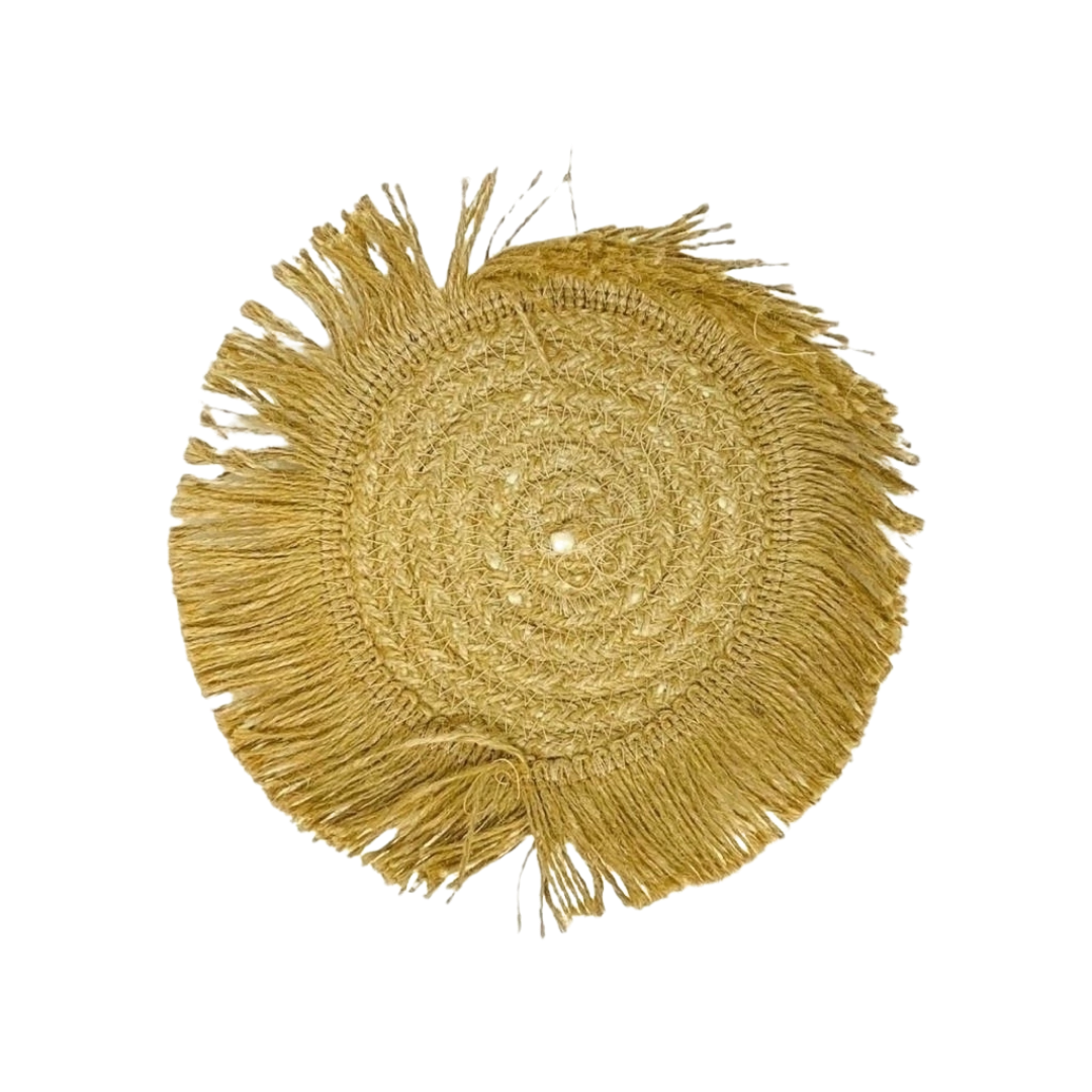 Posa vela/vaso yute marron