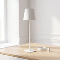 Lámpara de Mesa Blanca con Pantalla Cónica