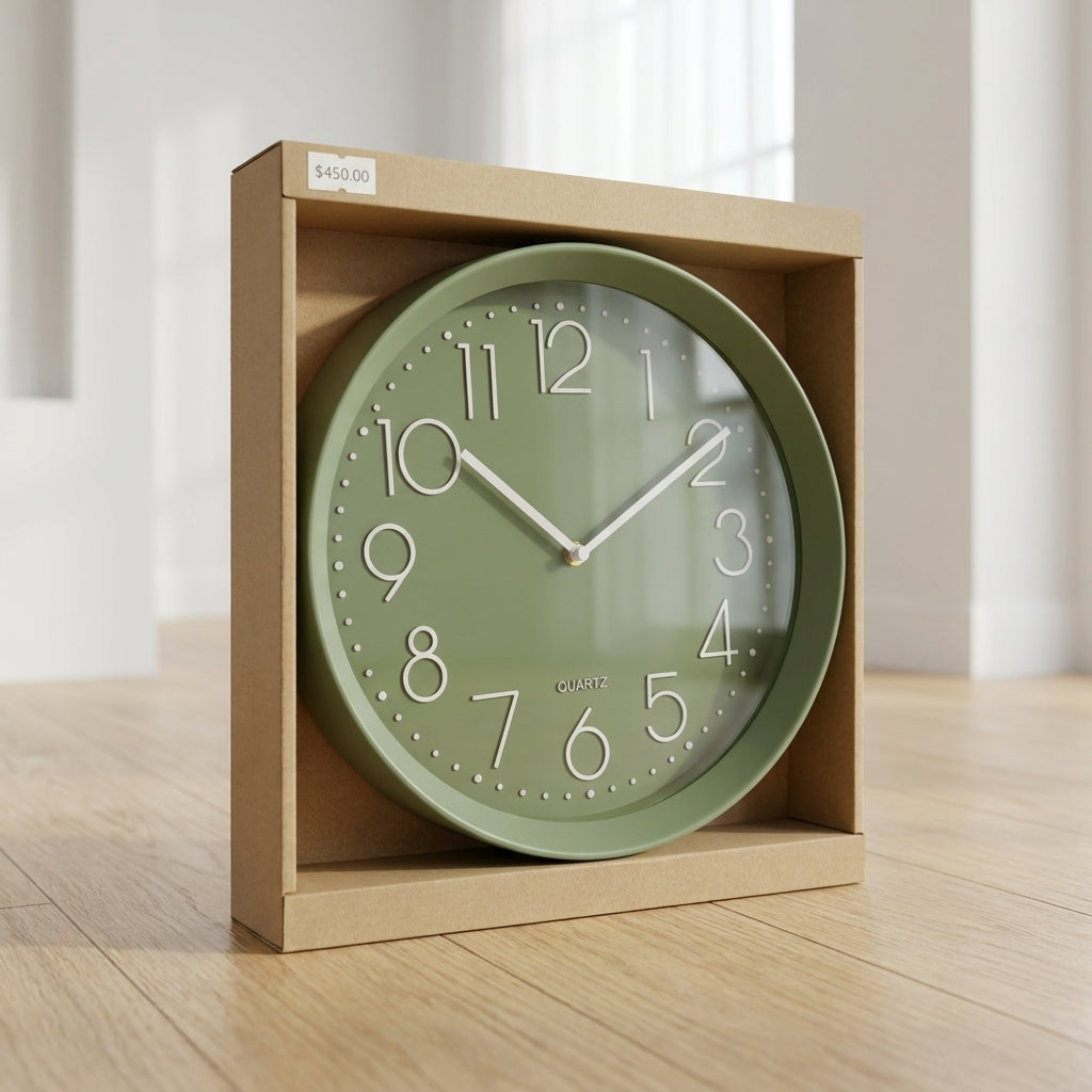 Reloj verde 30 x 30 Cm