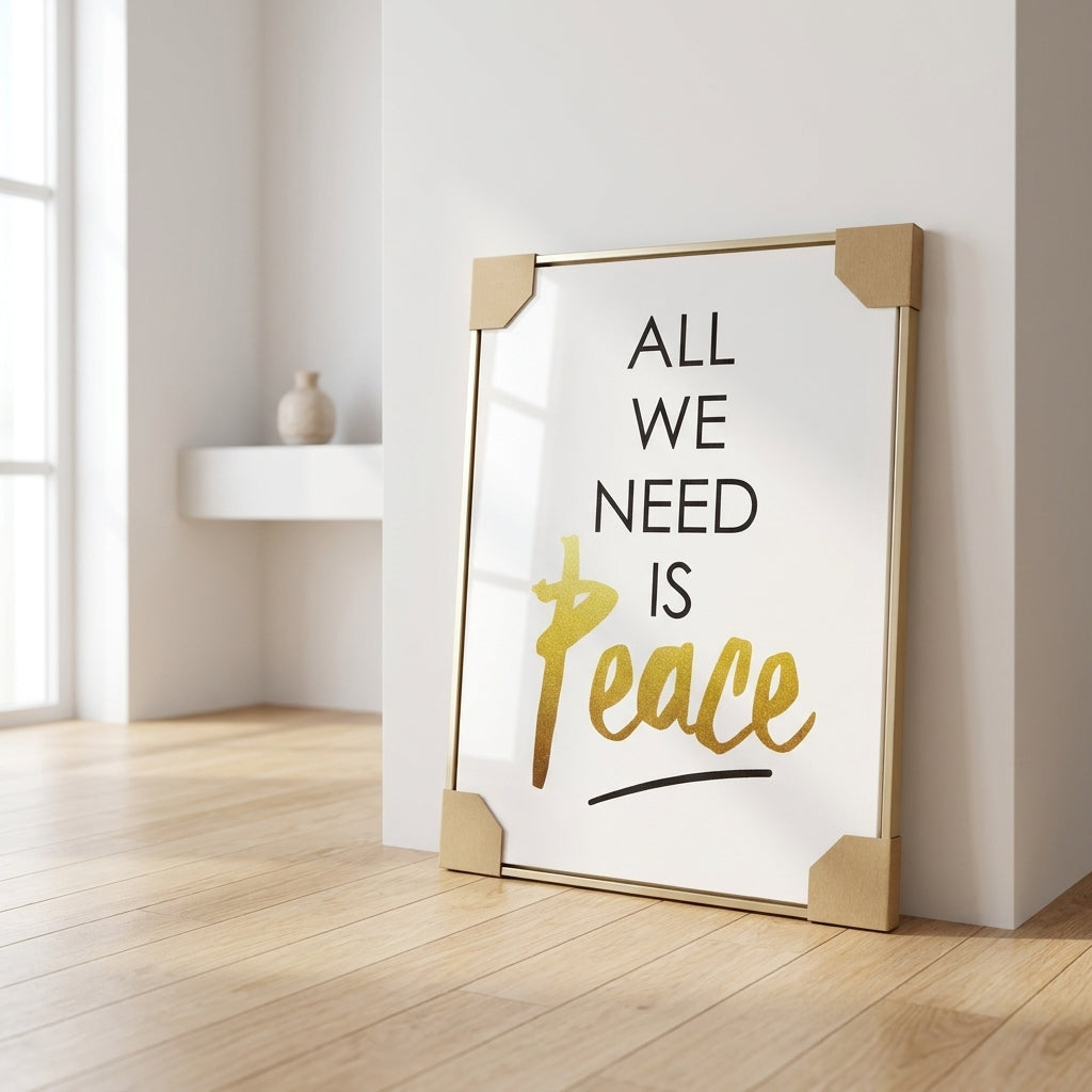 Cuadro "all we need is peace" 40x30 Cm